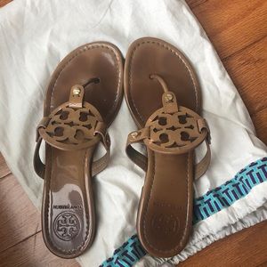 Tory Burch sandals with duster bag